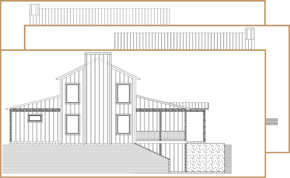 Package illustration representing three-side exterior design service