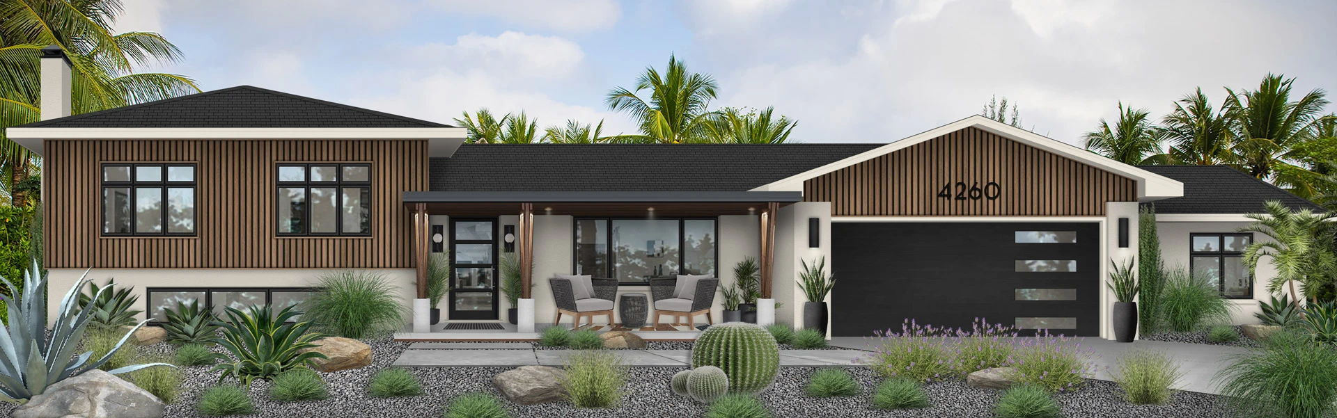 About Facade Line exterior design service renderings.